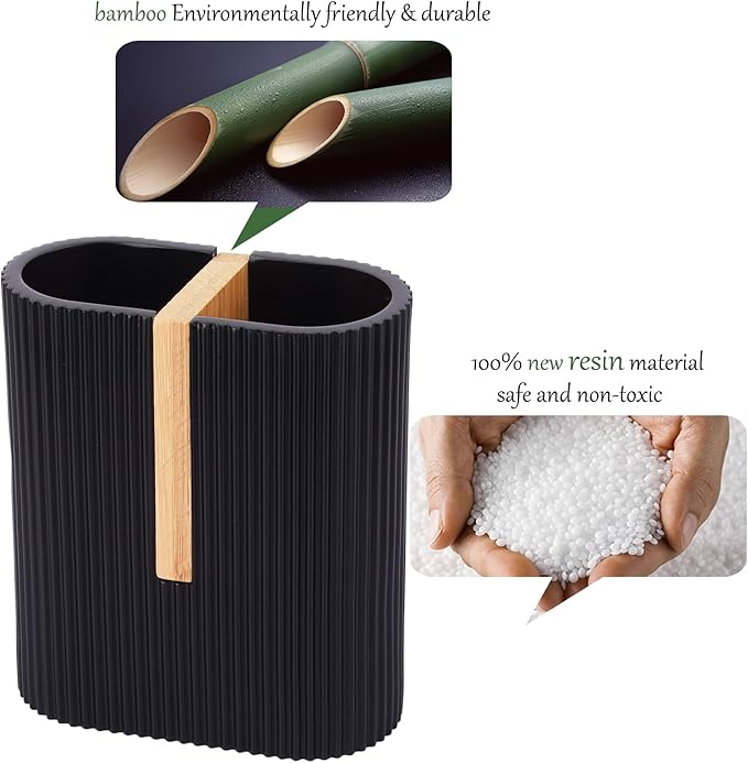 rejomiik Matte Black Toothbrush Holders Electric Toothbrush Holder