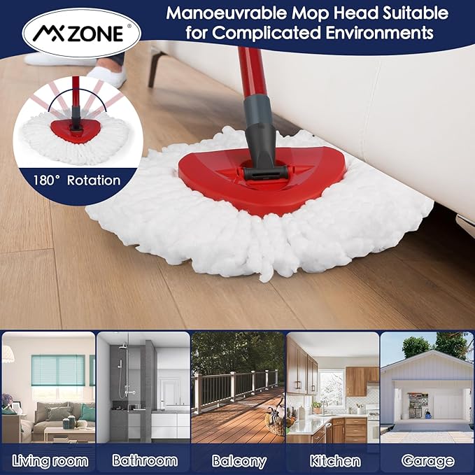 Microfiber Mop Head Refill for Ocedar Spin EasyWring Mop Replacement Head