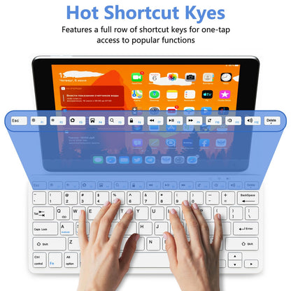 MMK Bluetooth Keyboard, Tablet Keyboard Compatible iPad 11th Generation,iPad 10th/9th/8th & Air 5th/4th, iPda Pro 13/12.9/11-Inch and Air 13/11-Inch Models and More Bluetooth-Enabled Devices-White