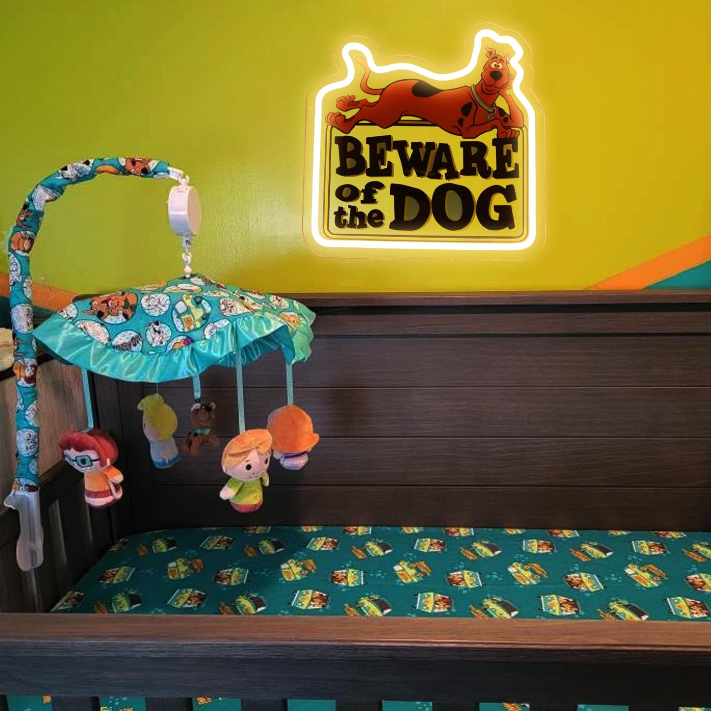 Beware of Dog Neon Sign LED, Funny Warning Dog Neon Light for Wall Decor, USB Powered Dog Warning Sign for Home Bar Garage Porch Pet Lover Room Decor, Warm White