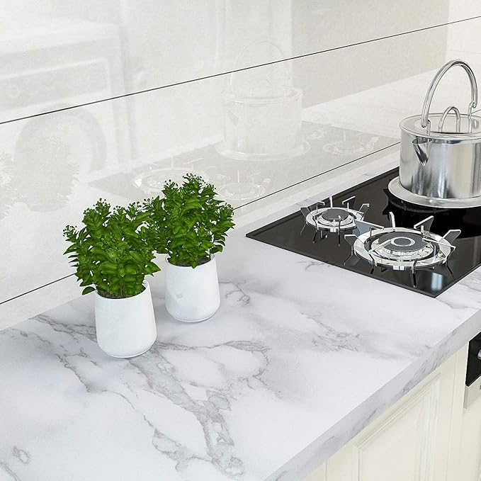 Art3d 15.8" x 120" Tile Sticker Marble