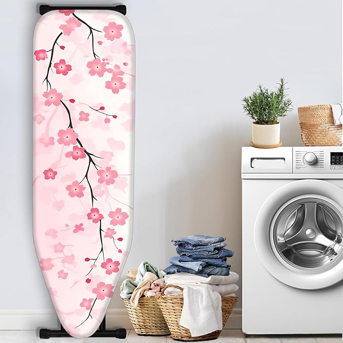 Nuxovilar Pink Cherry Blossom Pattern Ironing Board Cover, 15 * 54inch