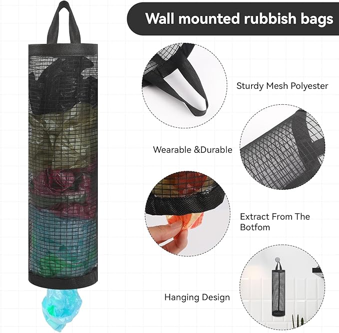 Mozeat Lens 2Pack Plastic Bag Holder, Grocery Bag Holder