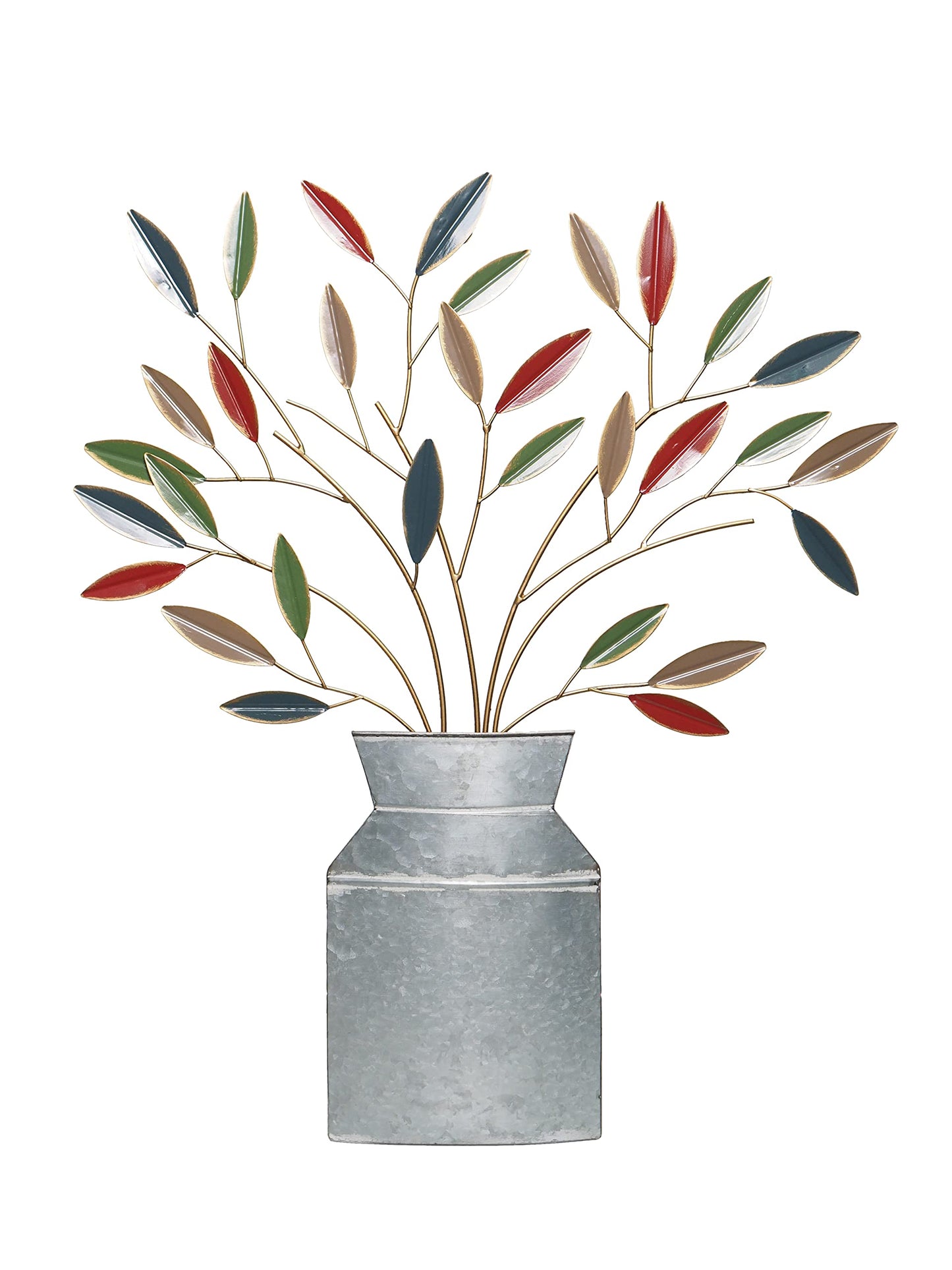 Hosley Metal Dimensional Wall Art Vase- 24" High. Ideal Gift for Weddings, Special Occasion, Home Decor, Party, Spa, Votive/LED Gardens, Home Office O9