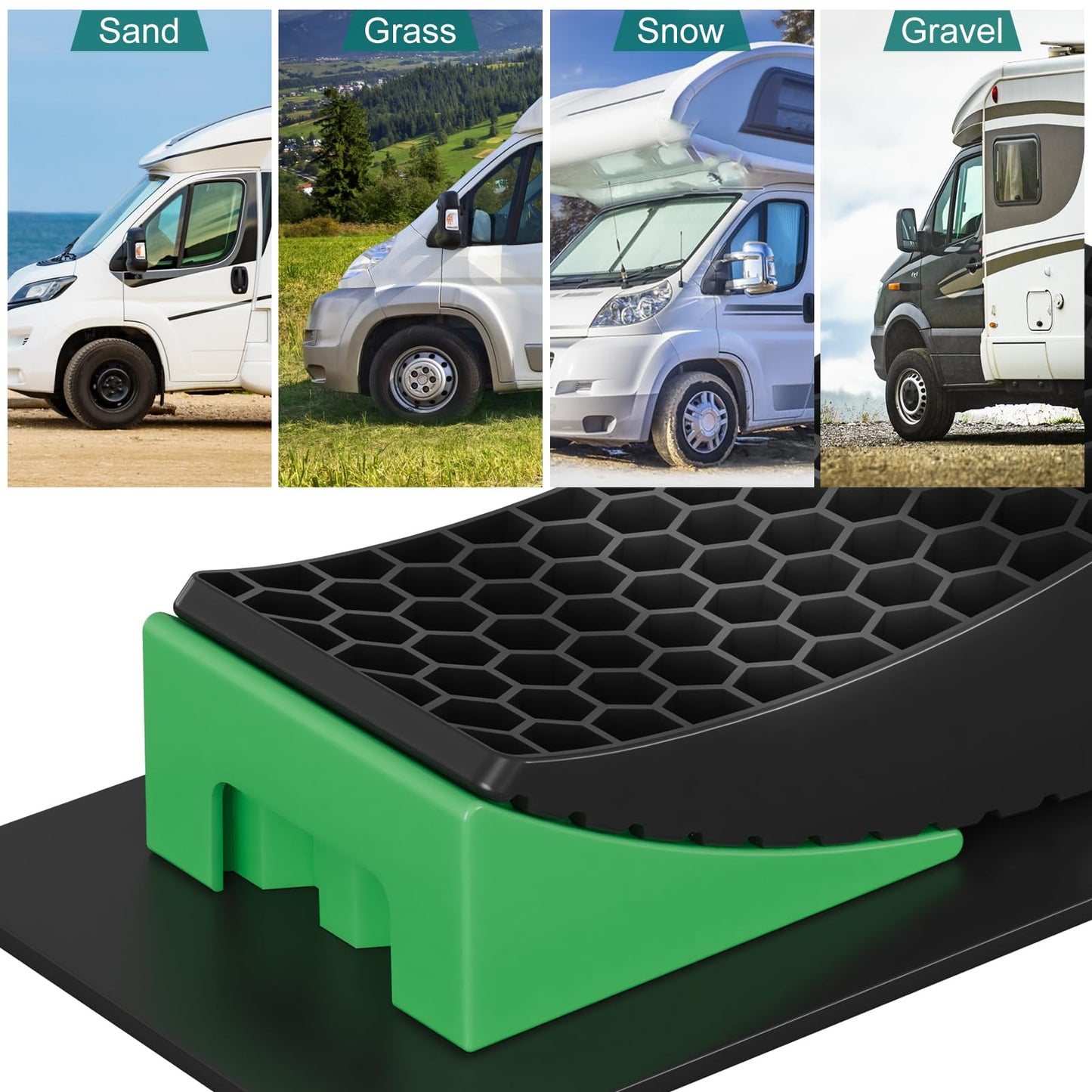 LEIDGG 2Packs RV Leveling Blocks System Kit Camper Leveling Blocks for RVS Trailer with Carrying Bag, Anti-Slip Mats, T Bubble Level Up to 35000 LBS