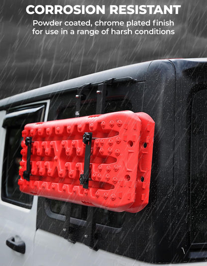 JOYTUTUS Rear Window Storage Molle Panel Kit Compatible with Wrangler JL 2018-2026(Hard Top Only), Wrangler Cargo Bracket for Recovery Traction Boards Gas Can Shovel Mount 2Pcs