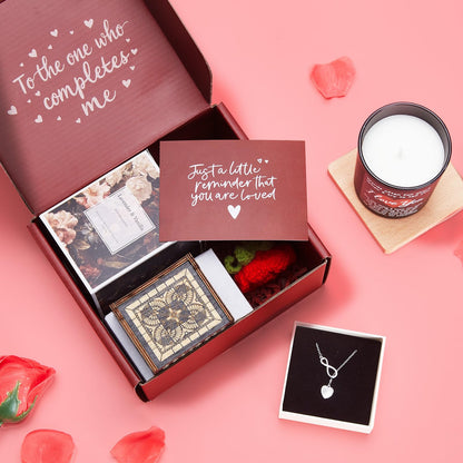 Valentines Day Gifts for Her, Romantic Gifts for Girlfriend, Wife, Valentine's Gift Bulk for Her, Valentine Gift Baskets for Women, Unique Present for Wedding Engagement Anniversary Bulk Set