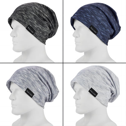 EINSKEY Lightweight Slouchy Beanie for Men Women, Oversize Thin Cotton Skull Cap Chemo Cap Night Sleeping Hat for All Seasons