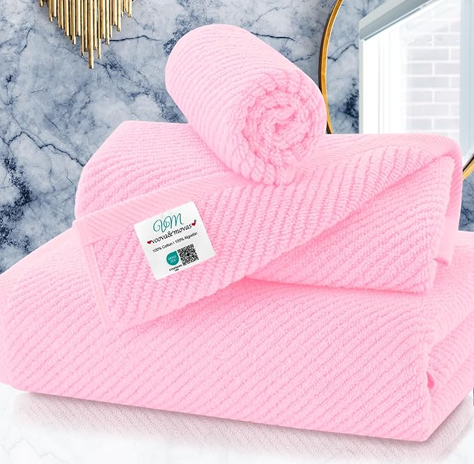 VOOVA & MOVAS Pink Towels for Bathroom