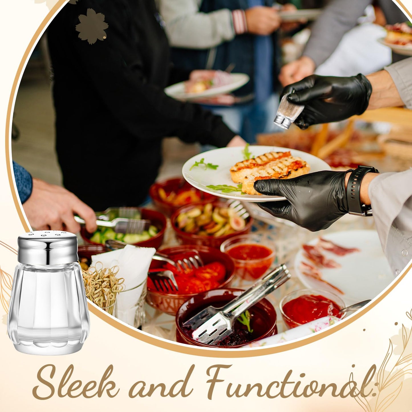 Baderke 20 Pcs 0.5 oz Cube Shape Mini Salt and Pepper Shakers Small Glass Seasoning Jars with Rack and Funnels Tiny Spice Shakers for Wedding Party Restaurant Kitchen Supplies(Silver)