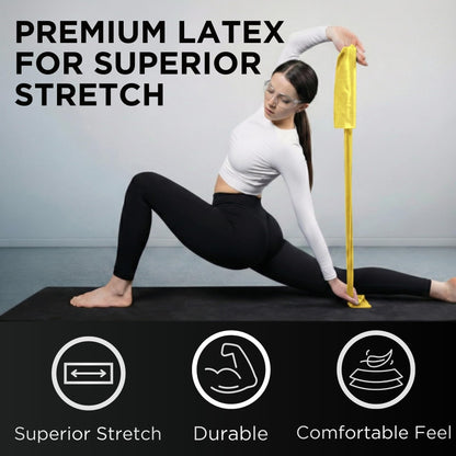 THERABAND Resistance Bands Set, Beginner Kit, Yellow, Red, Green, Latex Elastic Bands for Exercise & Physical Therapy, Strength Training for Upper & Lower Body Fitness