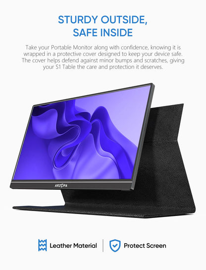 ARZOPA 17.3" Portable Monitor, 1080P FHD 103% sRGB IPS Gaming Monitor Laptop Monitor with Built-in Kickstand HDMI USB C External Screen for PC Mac Phone Xbox PS5 - A1M