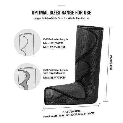 FIT KING Leg Massager for Circulation Air Compression Leg and Foot Massager to Relieve Pain Swelling Edema with Handheld Controller - 3 Intensities 2 Modes - Great Gift for Wife Mom and Friend