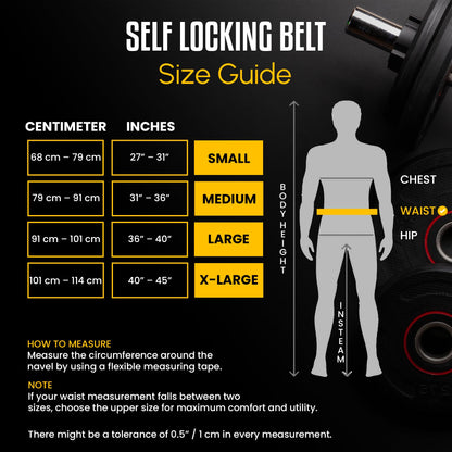 BodyReapers Nylon Auto-Locking Weight Lifting Belt, 4" Weightlifting Belt For Fitness, Weight Lifting, Olympic Lifting - Adjustable Deadlift Belt, Squat Belt - Workout Belt For Men & Women