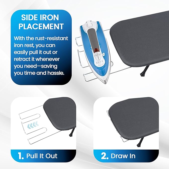 Metal Mesh Panel Tabletop Ironing Board | Foldable Iron Board | Heavy Duty