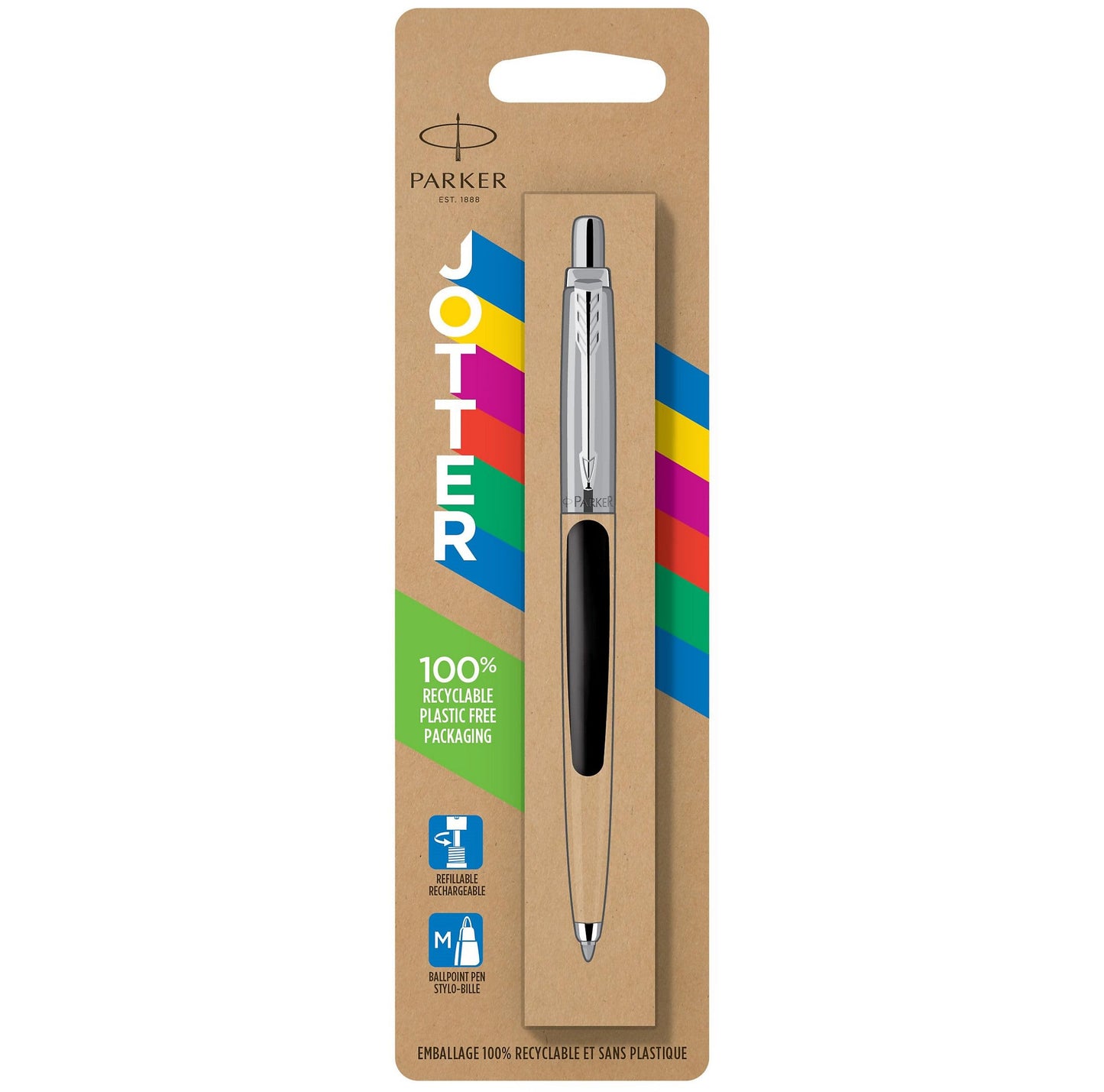 Parker Jotter Originals Ballpoint Pen | Classic Black Finish | Medium Point | Blue Ink