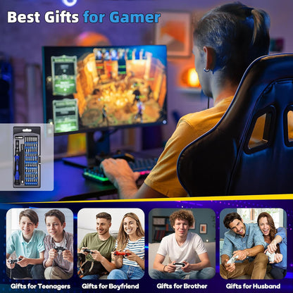 UnaMela Electronics Precision Screwdriver Set: 61 in 1 Small Magnetic Repair Tool Kit Mini Screw Driver with Case for Computer, Laptop, PC, iPhone, Xbox, PS4/5, Controller, Gamer Tech Gifts for Men