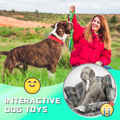 SHARLOVY XL Chew Toys for Aggressive Chewers Large Breed, 14 Pack Tough Indestructible Toys, Durable Puppy Teething Chews, Heavy Duty Cotton Rope Toys for Large Dogs
