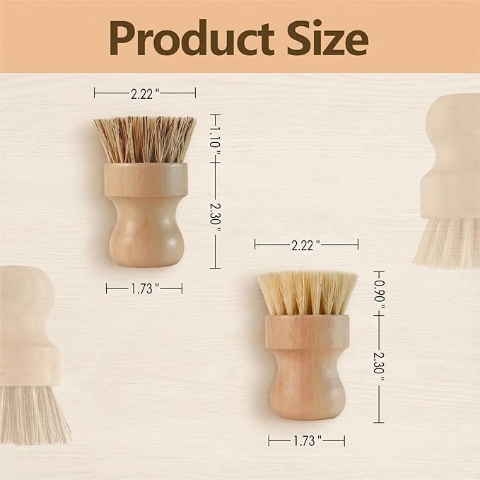 Wooden Dish Scrub Brush