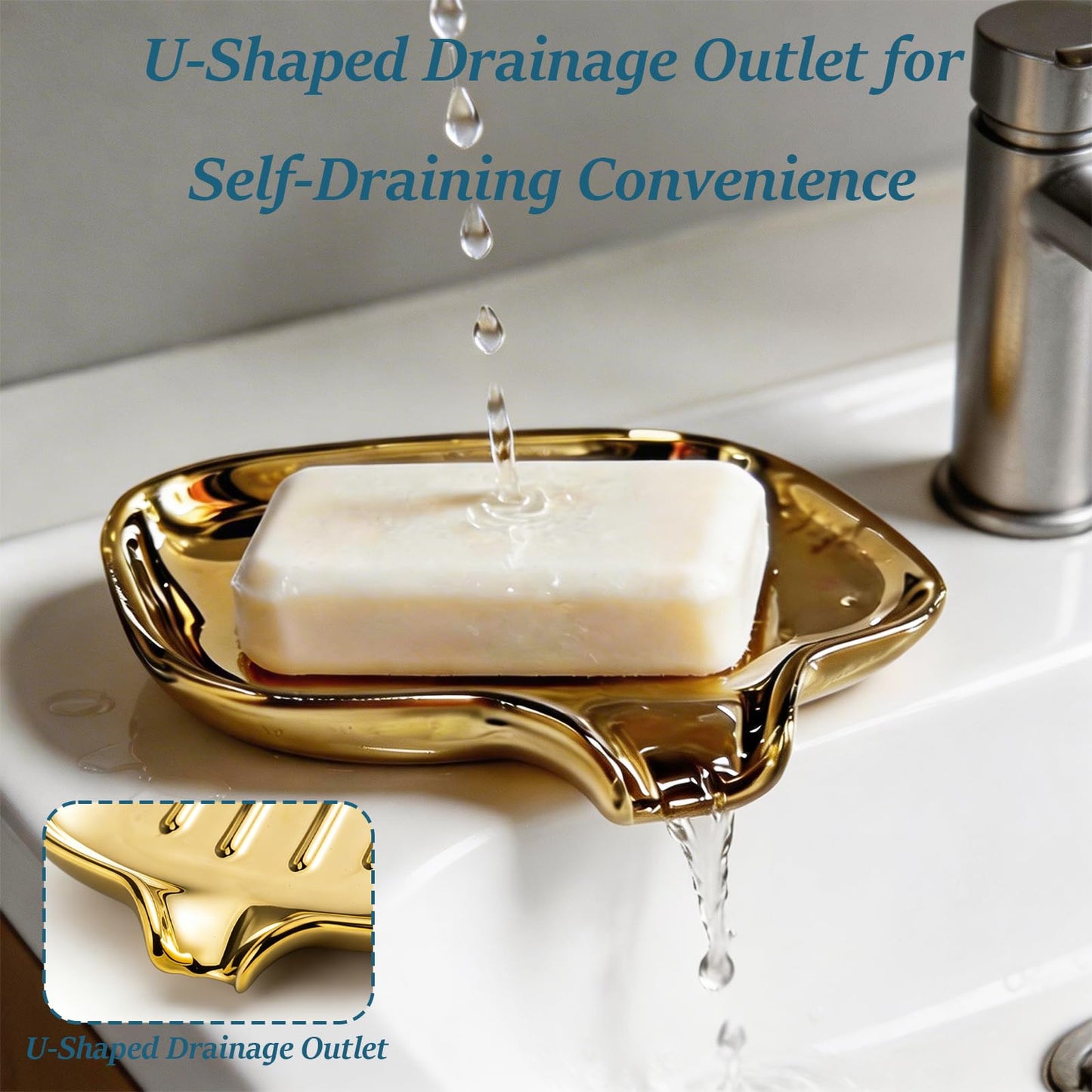 Ovatheria Polished Gold Soap Dish