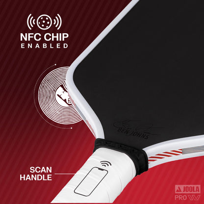 JOOLA Ben Johns Perseus Pro IV 16mm Pickleball Paddle - Tech Flex Power - Elongated Shape for Power & Spin - Propulsion Core Increases Power & Touch - UPA-A Certified - USAP Approved - NFC Chip