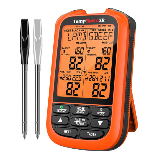 ThermoPro TempSpike 1000FT Wireless Meat Thermometer Digital with 2 Upgraded Ultra-Thin Probe, Kitchen Food Thermometer for Cooking/Turkey/Oven/Smoker/Rotisserie/Stove/BBQ Grill