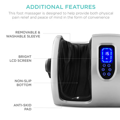 Best Choice Products Heated Shiatsu Foot Massager for Pain Relief, Plantar Fasciitis, Neuropathy, Blood Circulation w/Compact Design - Burgundy