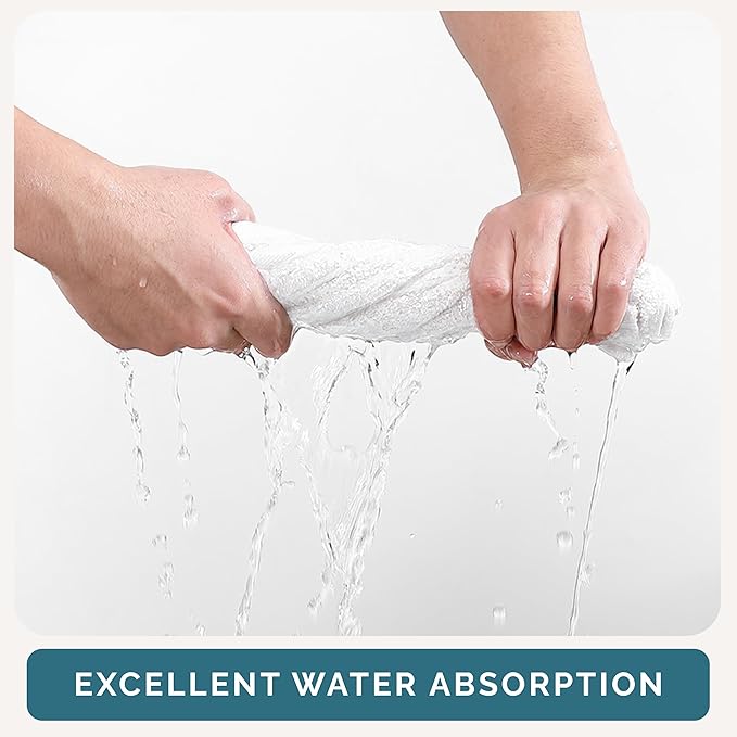 Casa Platino White Washcloths 12 Pack
