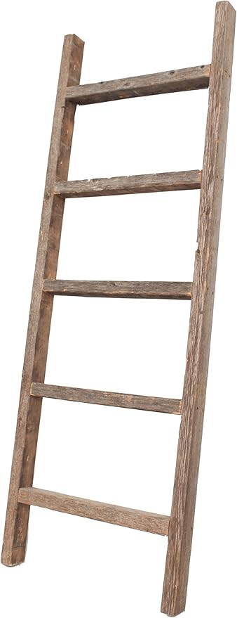 BARNWOODUSA Rustic Decorative Ladder