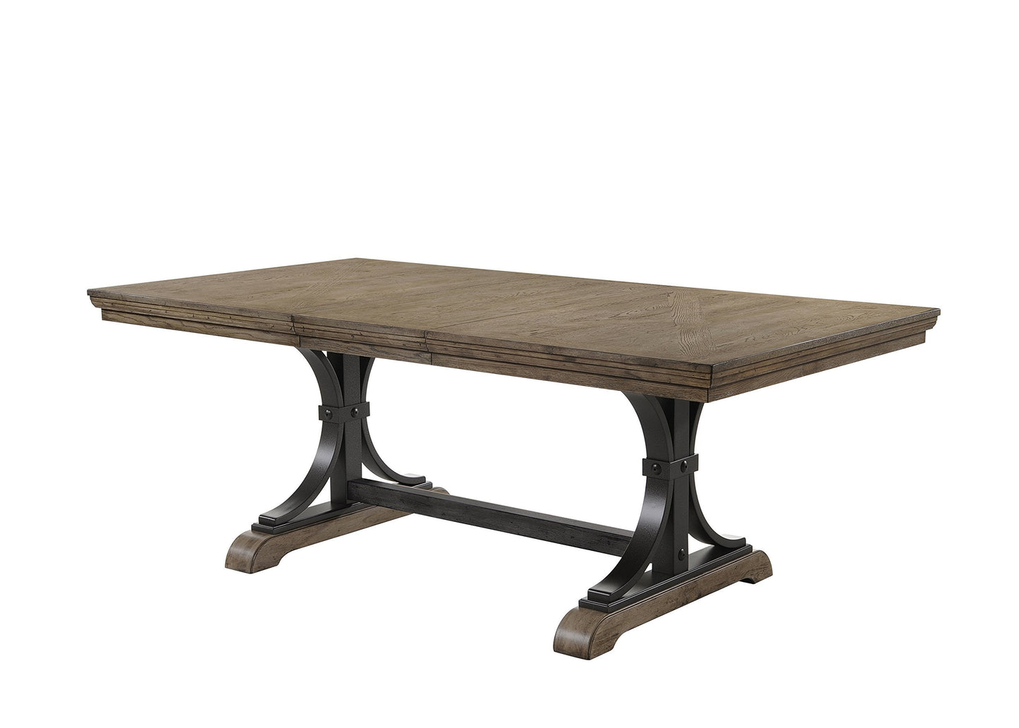 Roundhill Furniture Birmingham Dining Set, One Size, Driftwood Finish