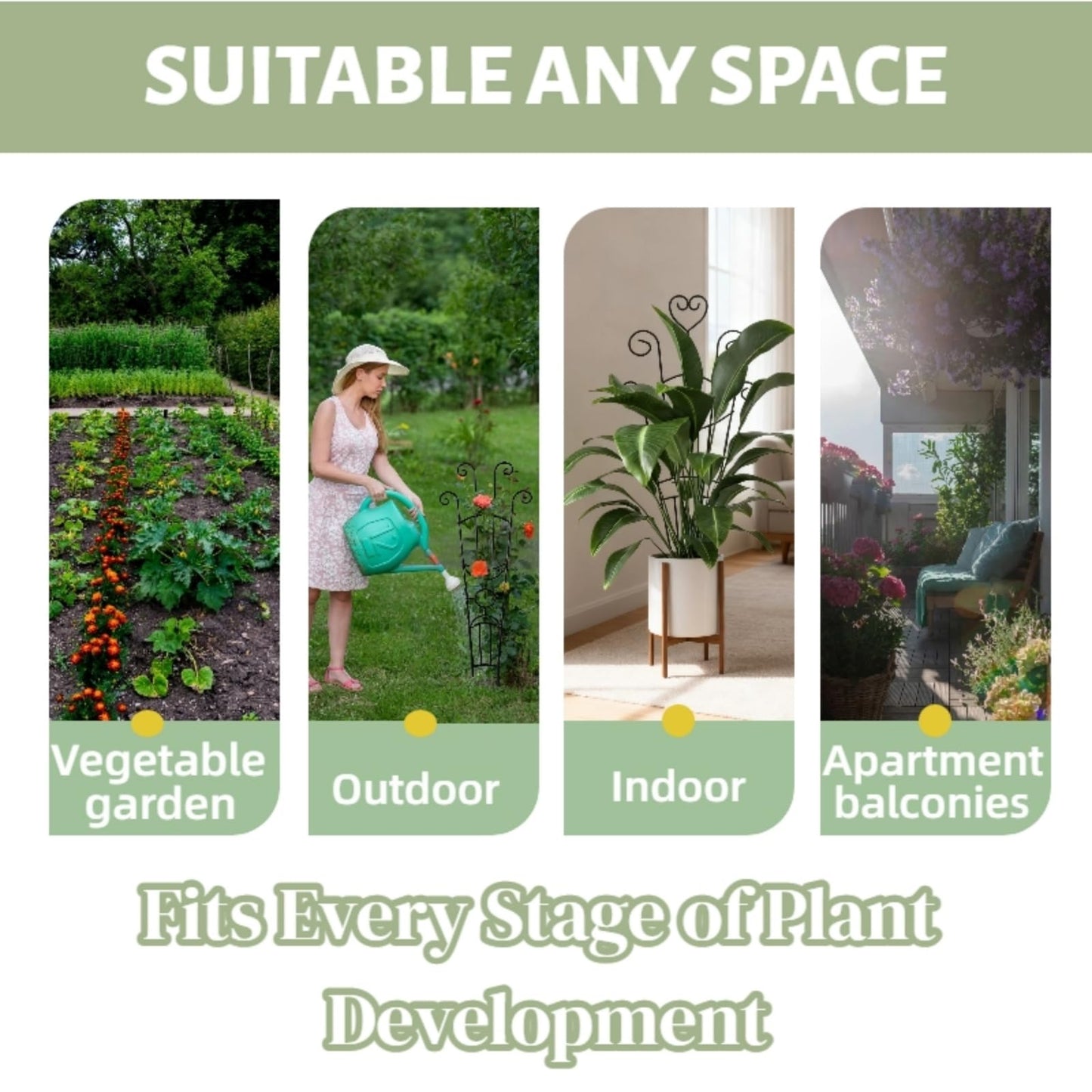 Plant Trellis for Climbing Plants Indoor 2Pcs Small Garden Trellis for Potted Plants Sturdy Metal Houseplant Support 33in Taller Plant Trellis for Monstera pothos lvy Vine