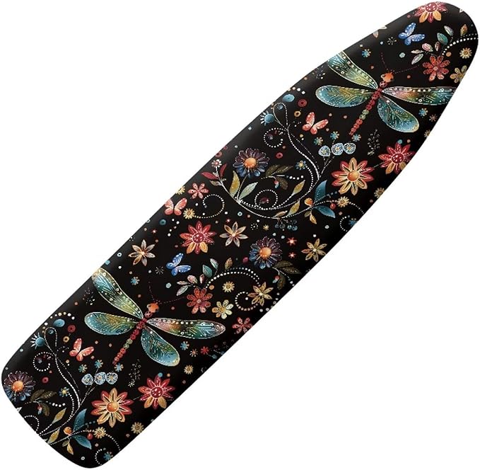 Floral Dragonfly Ironing Board Pad Ironing Board Cover and Pad 15" x 54" Scorch