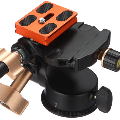 Frienda 2 Pieces Metal Quick Release Plate with 1/4''-20 Camera Screw Tripod Mount Plate Fits Standard for DSLR Camera Tripod Ball Head(Orange,Pu50)