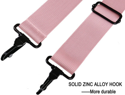 Shoulder Strap, Durable 55" Universal Replacement Laptop Shoulder Strap, Adjustable Comfortable Belt with Metal Hooks for Briefcase, Computer Messenger Bag, Laptop Case Luggage/Duffel/Camera, (Pink)