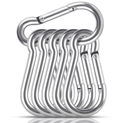 KATUMO M7 Heavy Duty Snap Hooks, 2.75 inch Carabiner Clip Quick Link, 418LBS Holding Capacity Stainless Steel Spring Clips for Hanging Hammock Climbing Hiking Traveling Camping Indoor & Outdoor