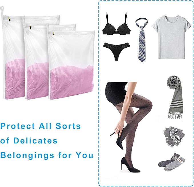 GOGOODA Delicates Laundry Bags, Fine Mesh Wash Bag