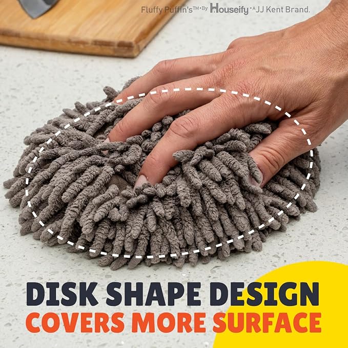 JJ KENT Fluffy Puffins Microfiber Hand Towels