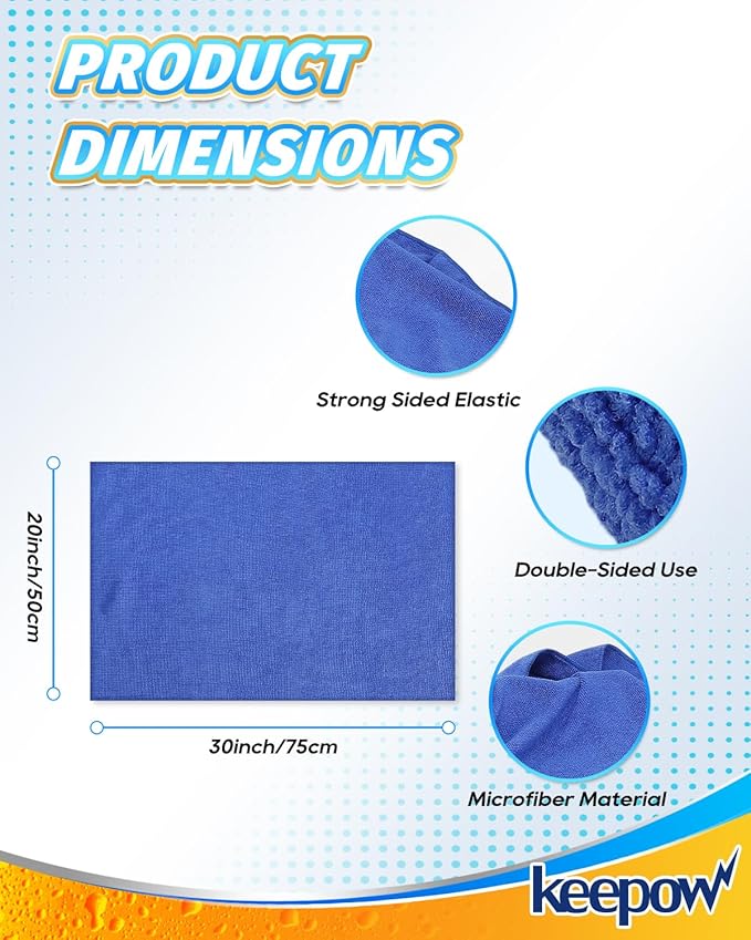 KEEPOW 10PCS Microfiber Cleaning Cloths Extra Large 30" x 20", Washable