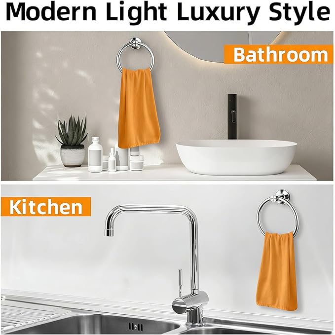 Towel Ring 2Pack, SUS304 Stainless Steel Hand Towel Holder