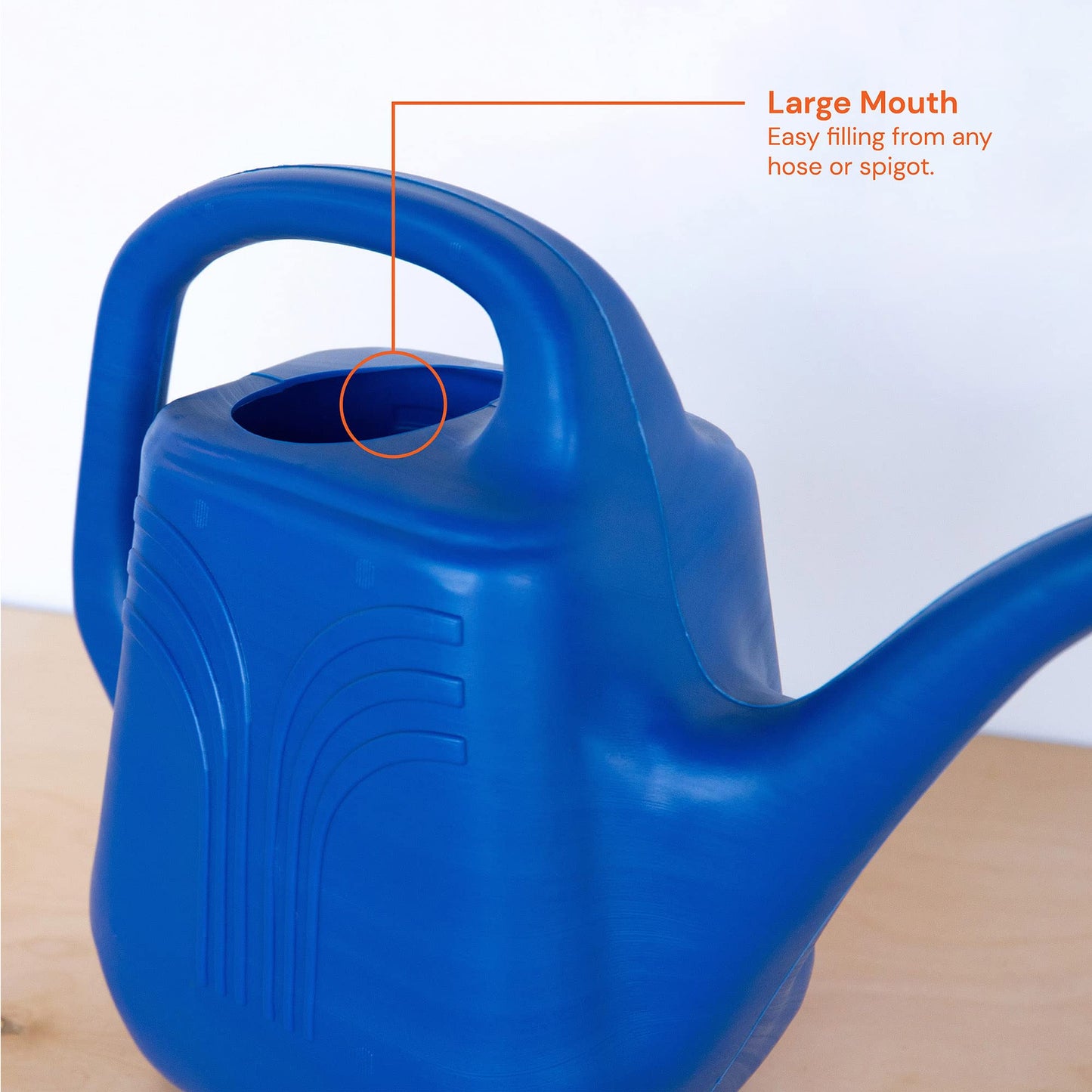 Bloem Classic Watering Can: 2 Gallon Capacity - Earthy Yellow - Durable Resin, Removable Nozzle Spout, Easy to Handle, Wide Mouth, for Indoor and Outdoor Use, Gardening