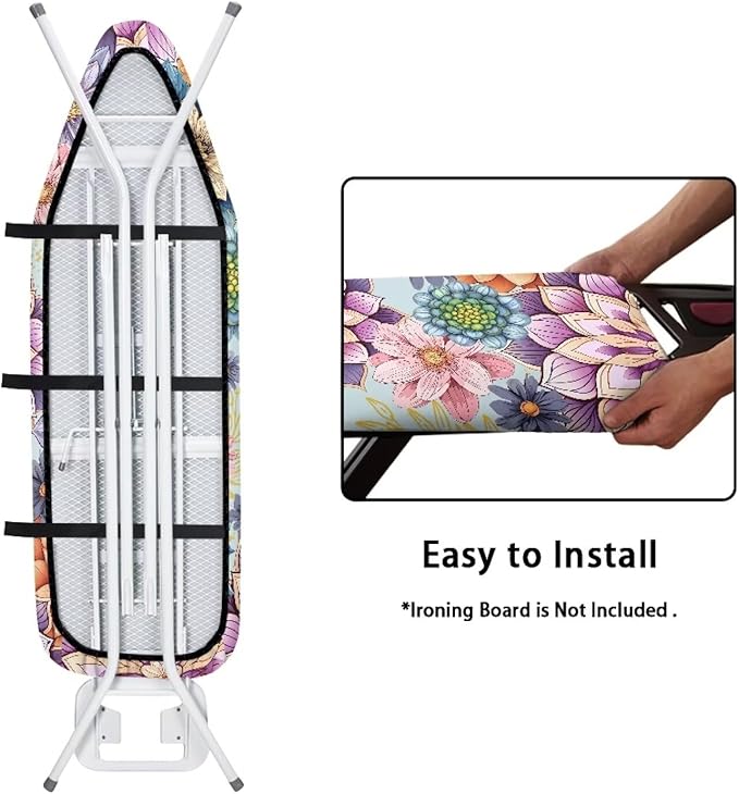 ZDCUSTOM Ironing Board Cover Replacement Scorch and Stain Resistant Ironing