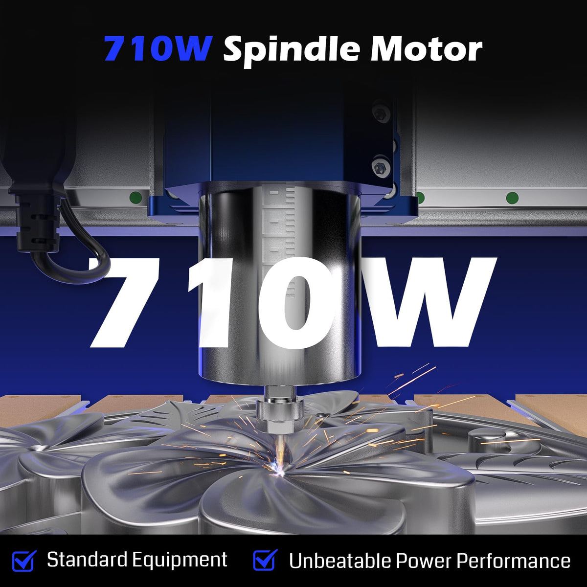 Genmitsu PROVerXL 2X2 CNC Router Machine for Woodworking + Rotary Module Kit,10:1 Speed Reducer, Clamped Range 15-275mm
