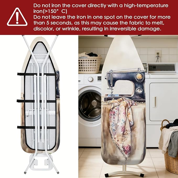 Nuxovilar Ironing Board Cover Needle Cotton 15x54 Inches | Ironing Board Cover