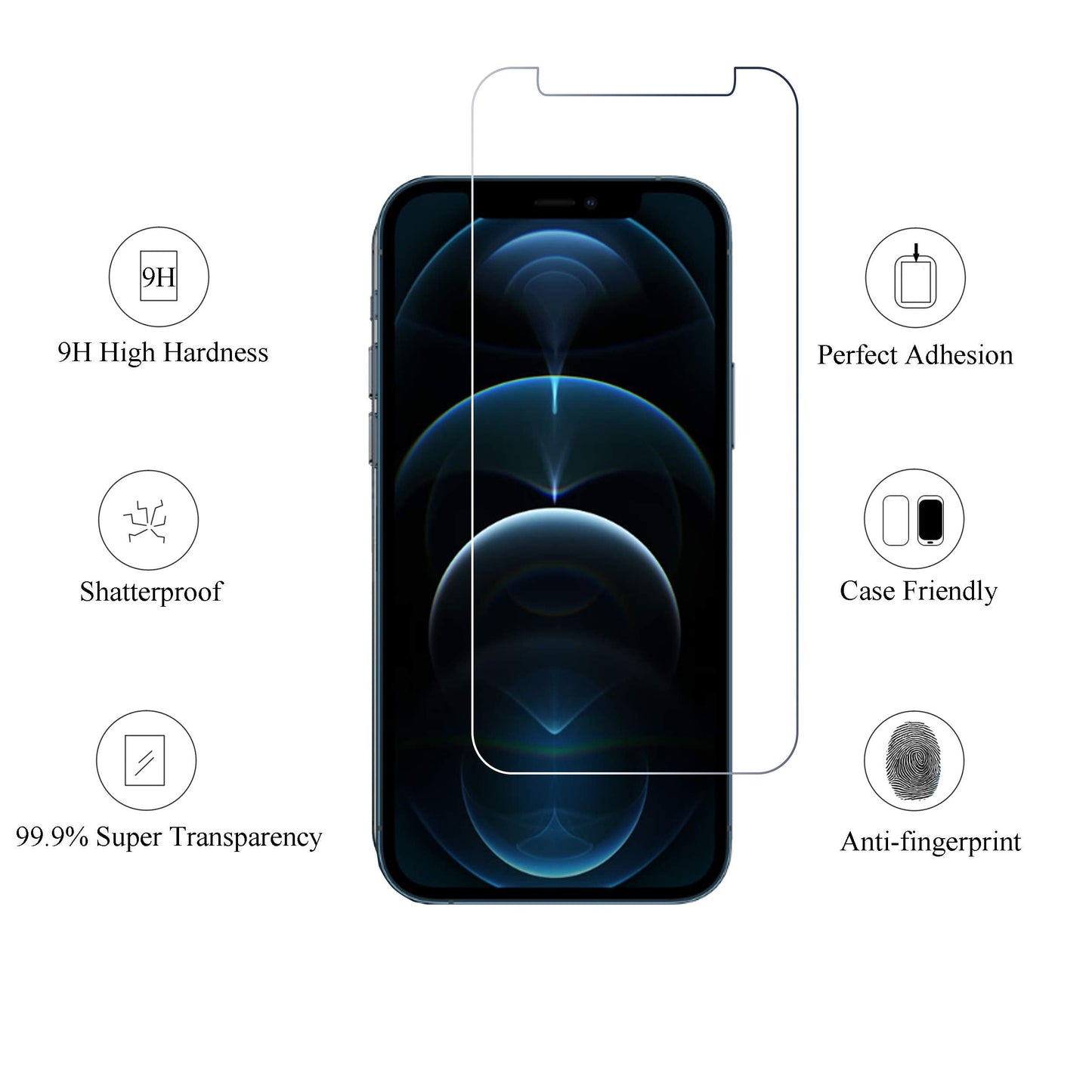 Ailun Screen Protector for iPhone 16 / iPhone 15 / iPhone 15 Pro [6.1 Inch] Display 3 Pack Tempered Glass, Dynamic Island Compatible, Case Friendly [Not for iPhone 16 Pro 6.3 Inch].