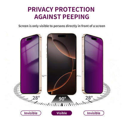 2 Pack Privacy Screen Protector for iPhone 16 Pro Max Tempered Glass 6.9inch Private Saver Anti-Spy Eye Protection Anti-Scratch Full Coverage