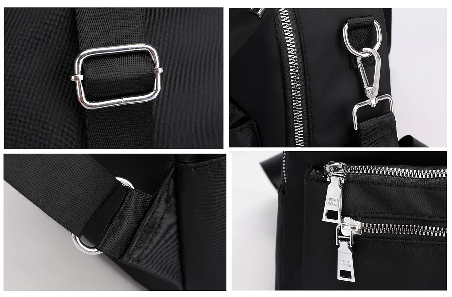 JIANLINST Women's Mini Backpack Purse Girls Fashion Shoulder Bags Water resistant Casual Daypack Rucksack Black