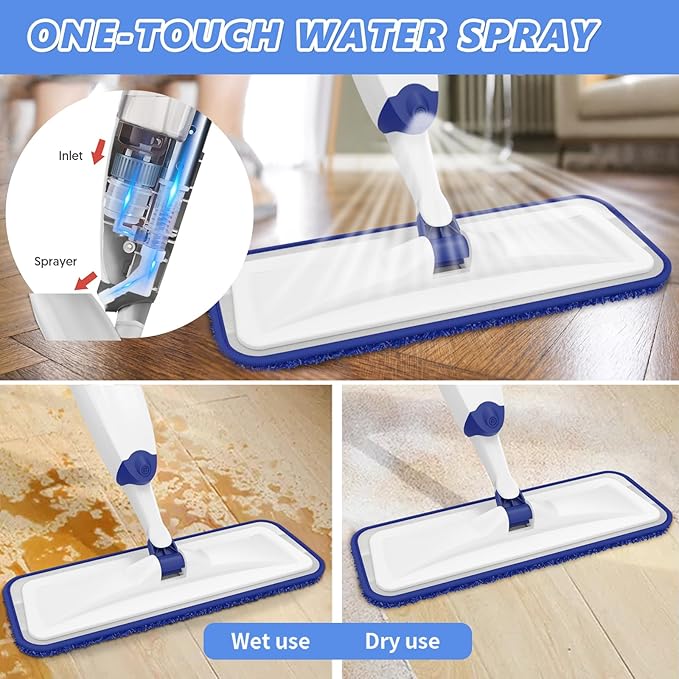 HOMTOYOU Microfiber Flat Mop