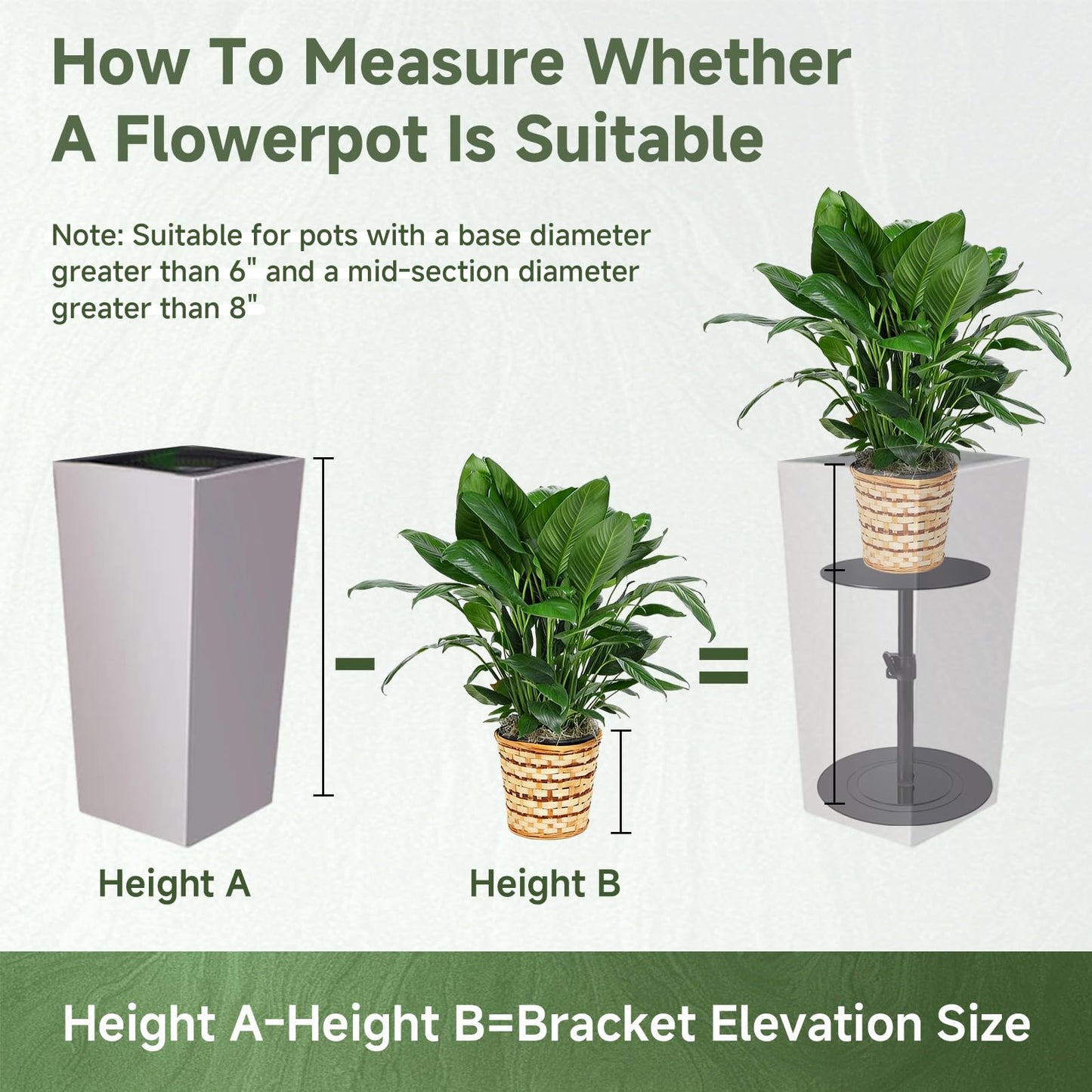 Risirica Adjustable Plant Risers for Inside Pots,17-32" Adjustable Pure Iron Planter Inserts, Planter Risers Insert Filler for Large Pots,Indoor & Outdoor Insert with 8-10” Top & 6-10” Base