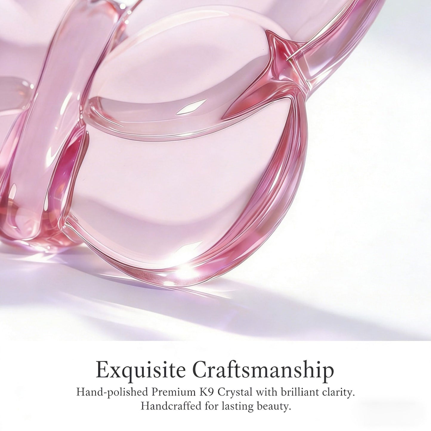 BJSYLTEK 2 Pack Crystal Butterfly Figurines, Glass Butterfly Figurines Decor for Home Office Desk, Handcrafted Crystal Animal Figurines, Butterfly Gifts for Women, (Pink + White)