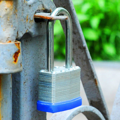 SEPOX® 2PCS Heavy Duty Padlock Keyed Alike, 2-3/8" Extra Long Shackle, 40MM 1-9/16" Laminated Steel Lock Body, Ideal for Gym Locker, Sheds, Gate, Warehouse, Tool Box, Hasp (4 Keys Same)